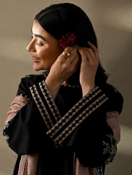 Zaib β Luxury Embroidered Co-Ord Set with Farshi Plazo
