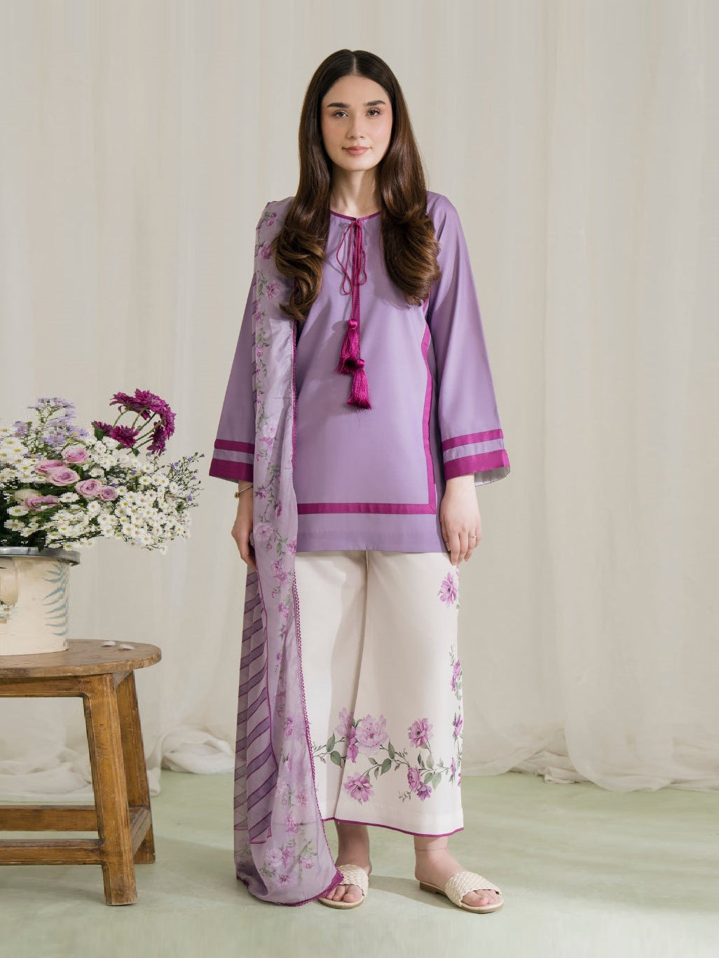 Lila Bloom β Lavender 3-Piece Dress (Stitched)