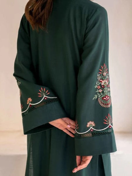 Kalamkar β Embroidered 2-Piece Stone Linen Set