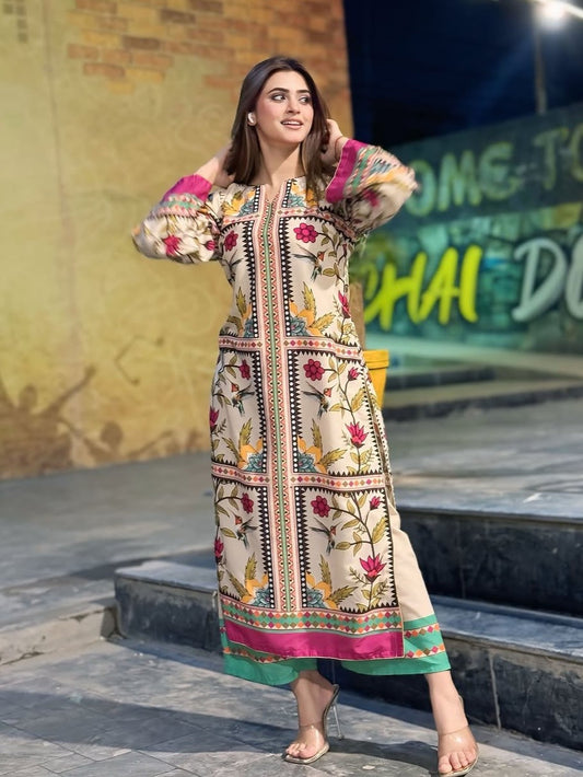Gul Bahaar β Silky Lawn Co-Ord 2-Piece Set