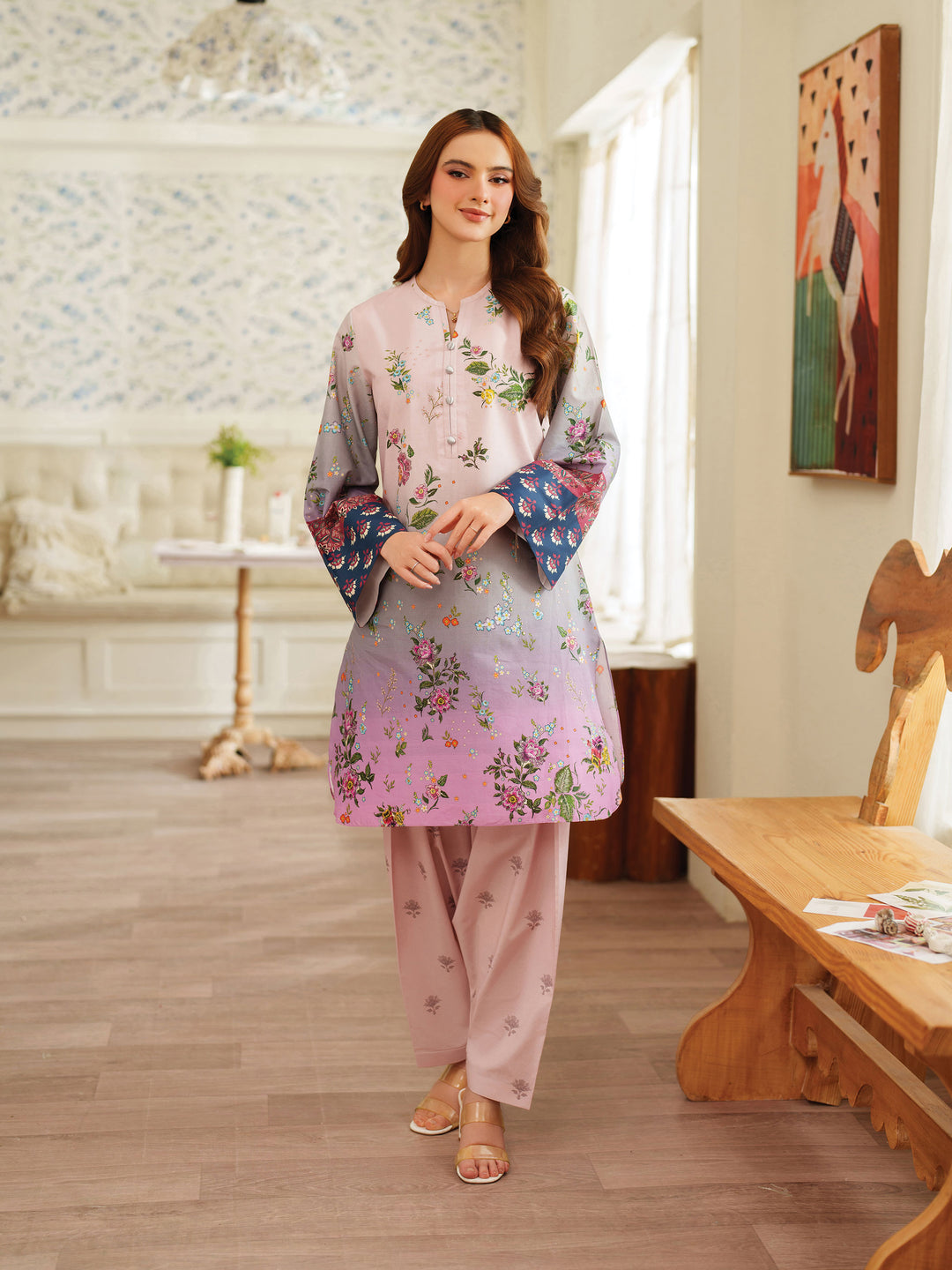 Rose Berry β Digital Printed Co-Ord Set (Stitched)