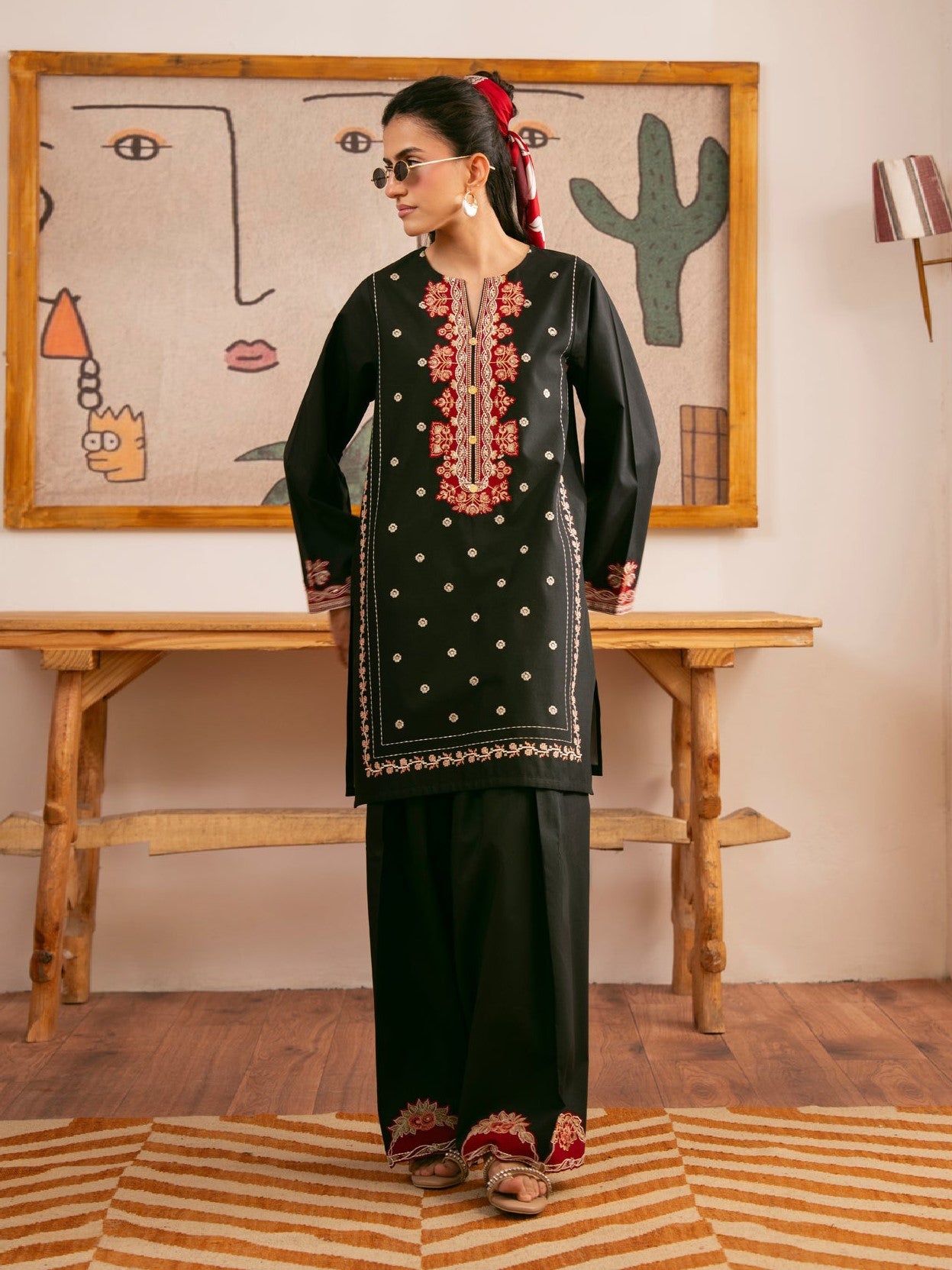Rida β Bloom Essence Embroidered 2-Piece Dress (Stitched)
