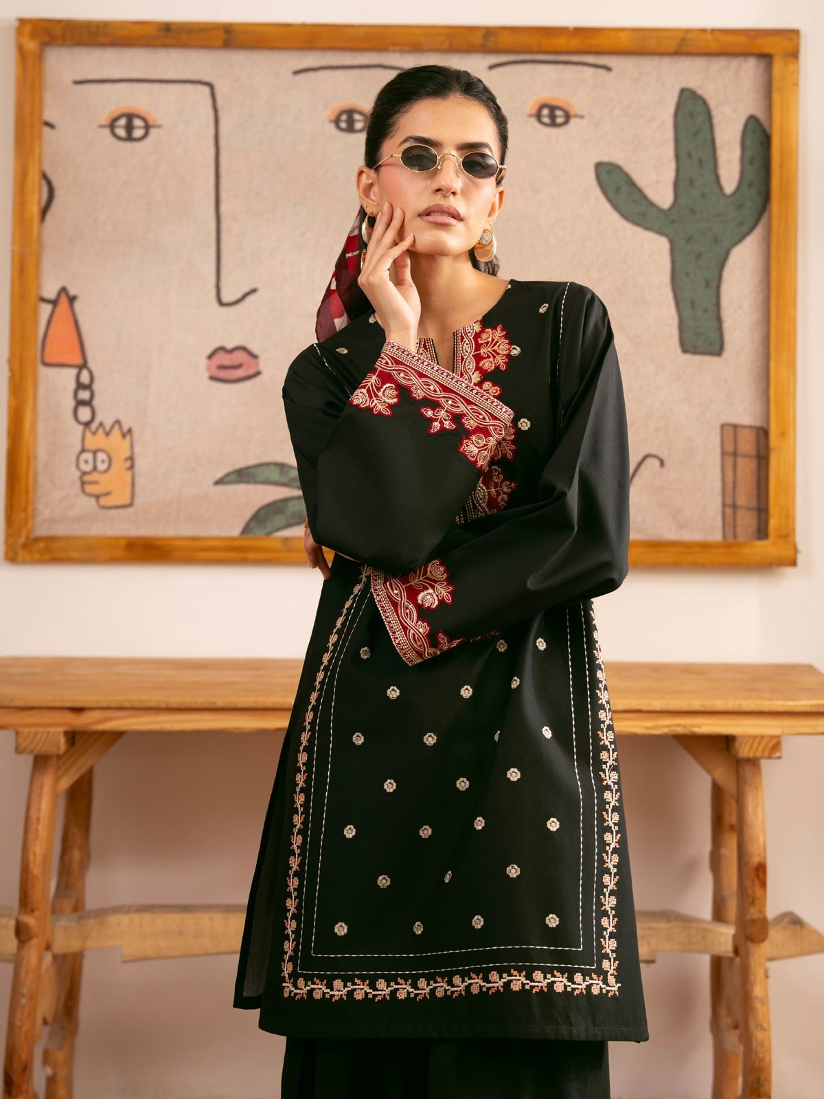 Rida β Bloom Essence Embroidered 2-Piece Dress (Stitched)