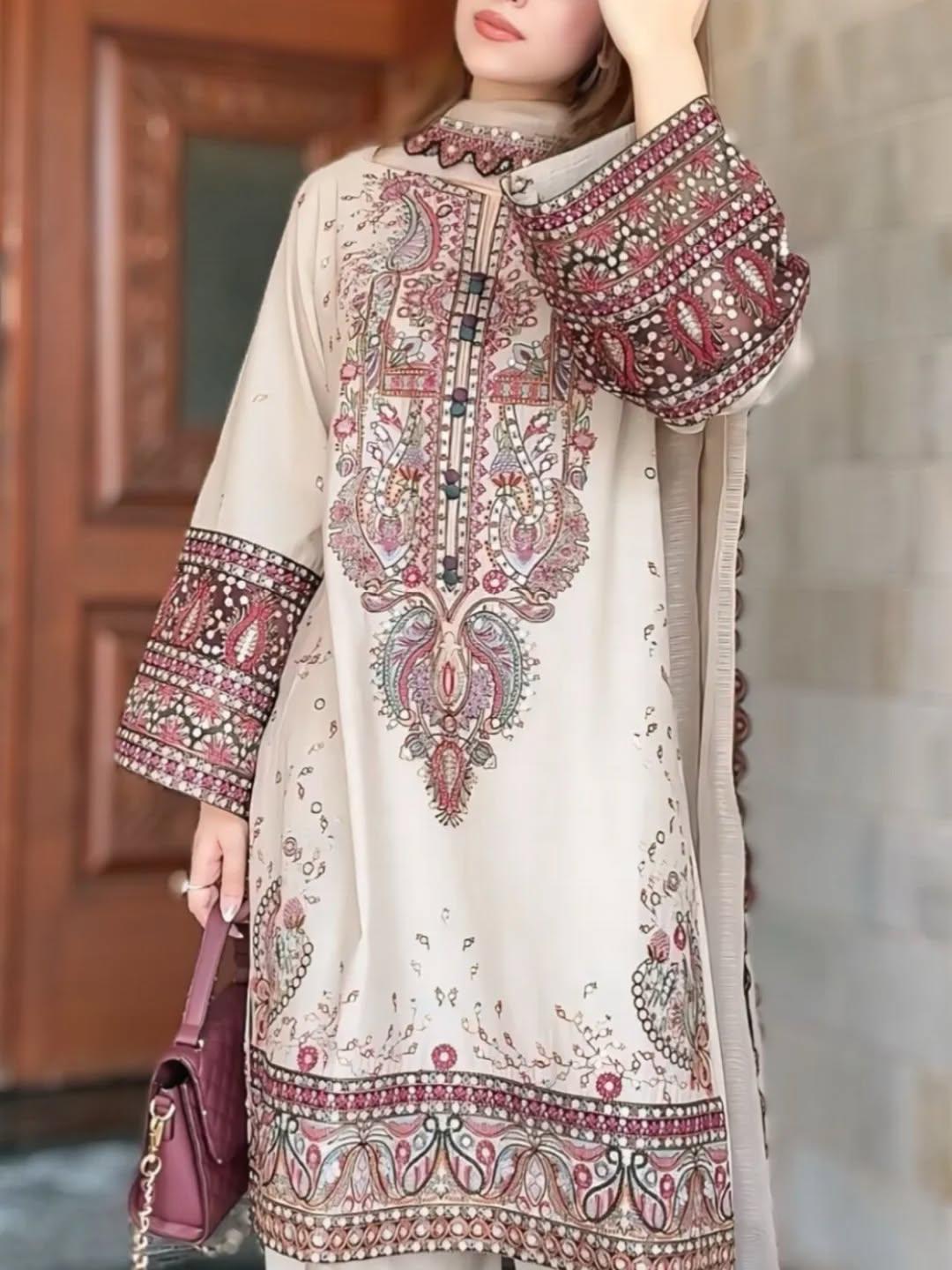 WINTER LUXURY FULLY EMB 3PC (Stitched)