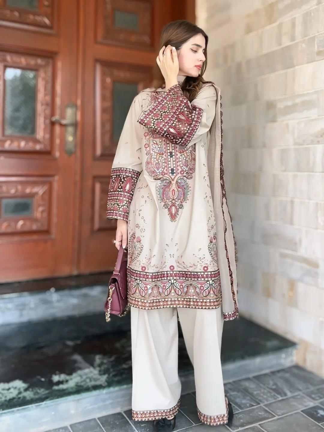 WINTER LUXURY FULLY EMB 3PC (Stitched)
