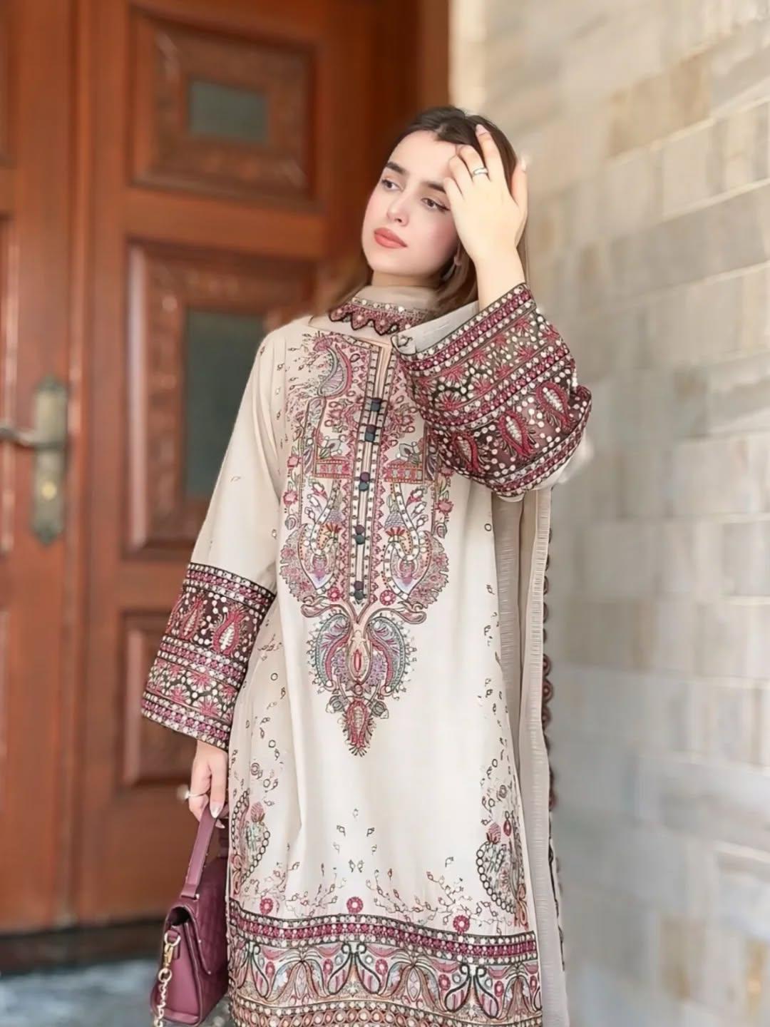 WINTER LUXURY FULLY EMB 3PC (Stitched)