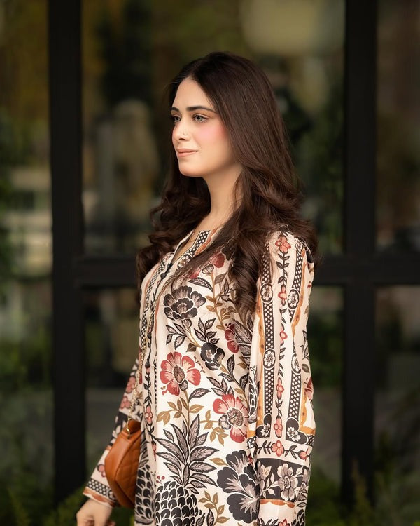 MINAAL – Digital Printed Plazo Set (2-Piece Stitched)