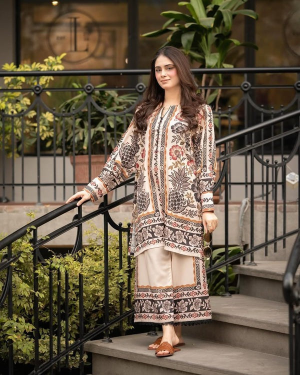 MINAAL – Digital Printed Plazo Set (2-Piece Stitched)