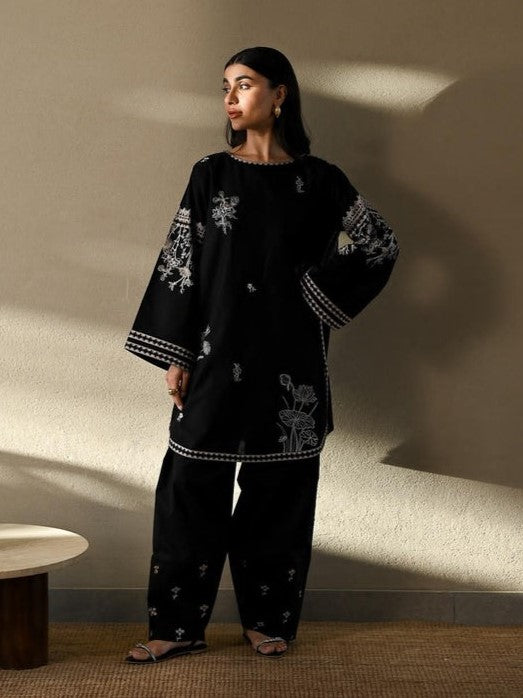 Zaib β Luxury Embroidered Co-Ord Set with Farshi Plazo