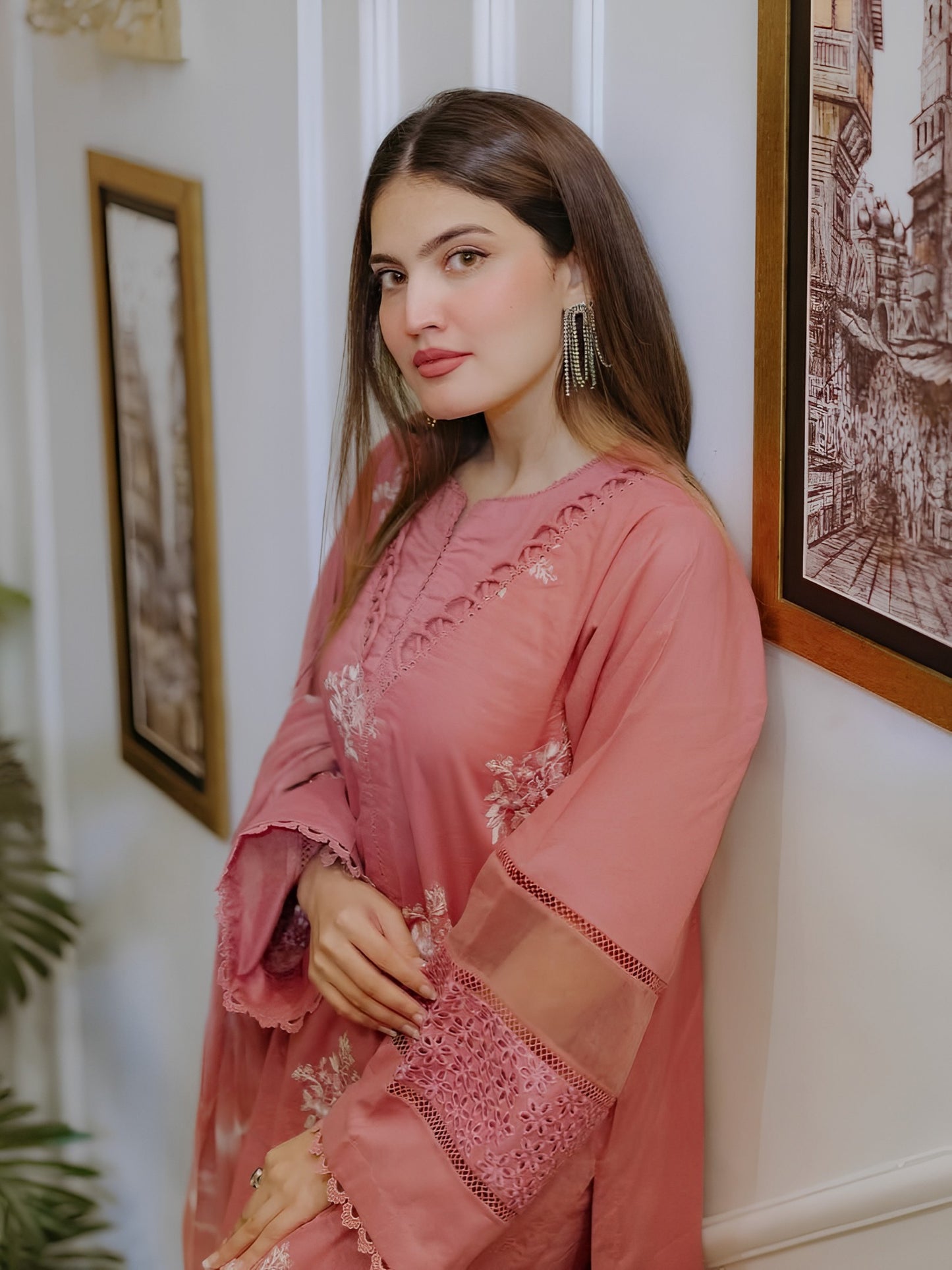 Horiya β Fully Embroidered Lawn Co-Ord Set (Shirt + Trouser)