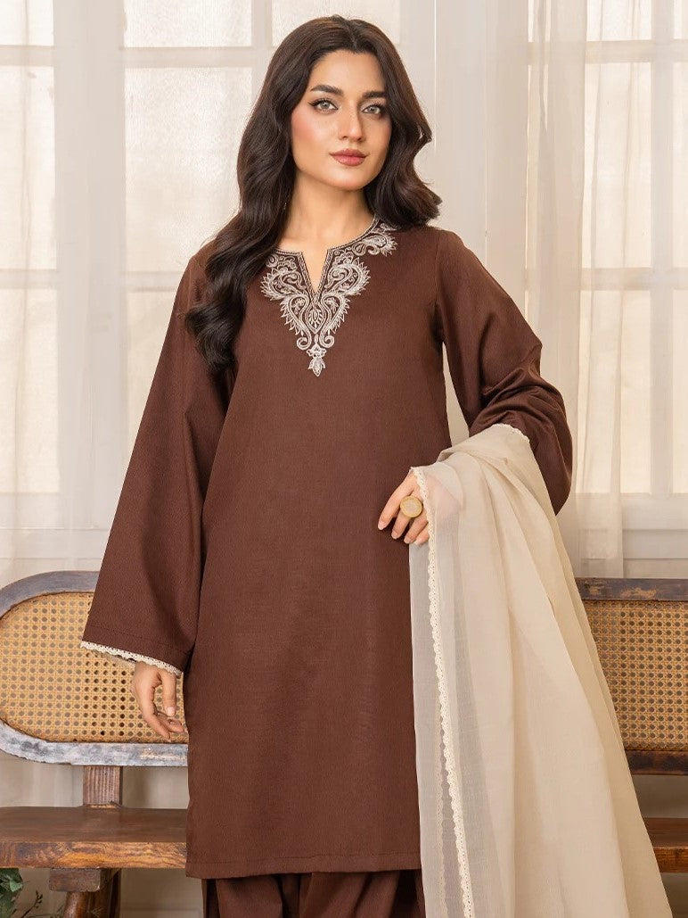Erina – Luxury Embroidered 3-Piece Suit with Farshi Shalwar (Stitched)
