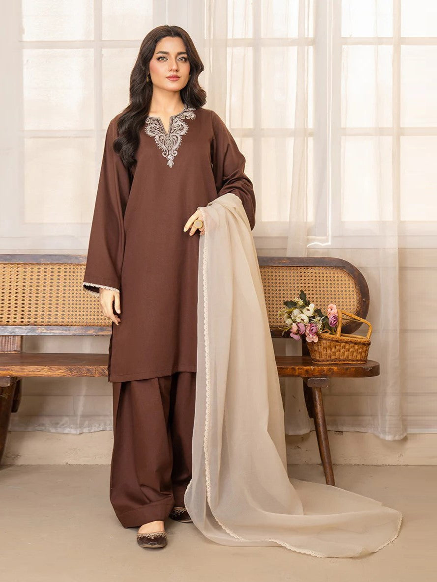Erina – Luxury Embroidered 3-Piece Suit with Farshi Shalwar (Stitched)