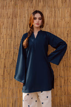 Playful Hearts – Solid Kurta with Printed Trousers