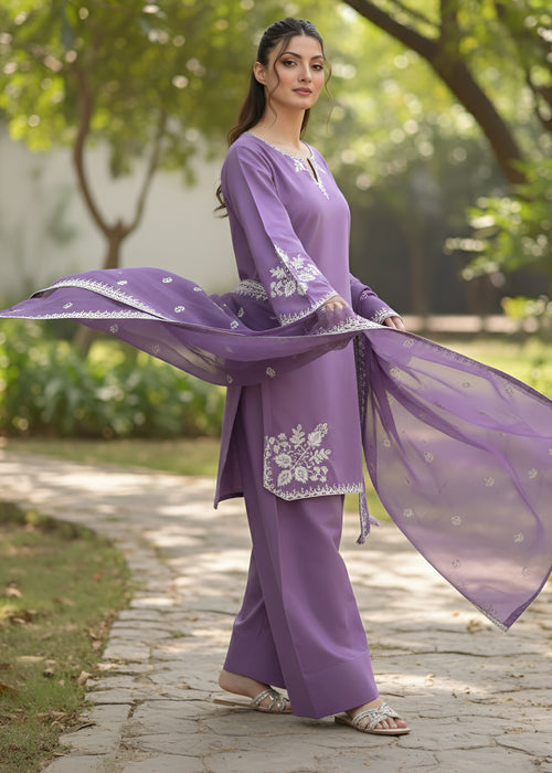Lavender Grace Embroidered 3PC