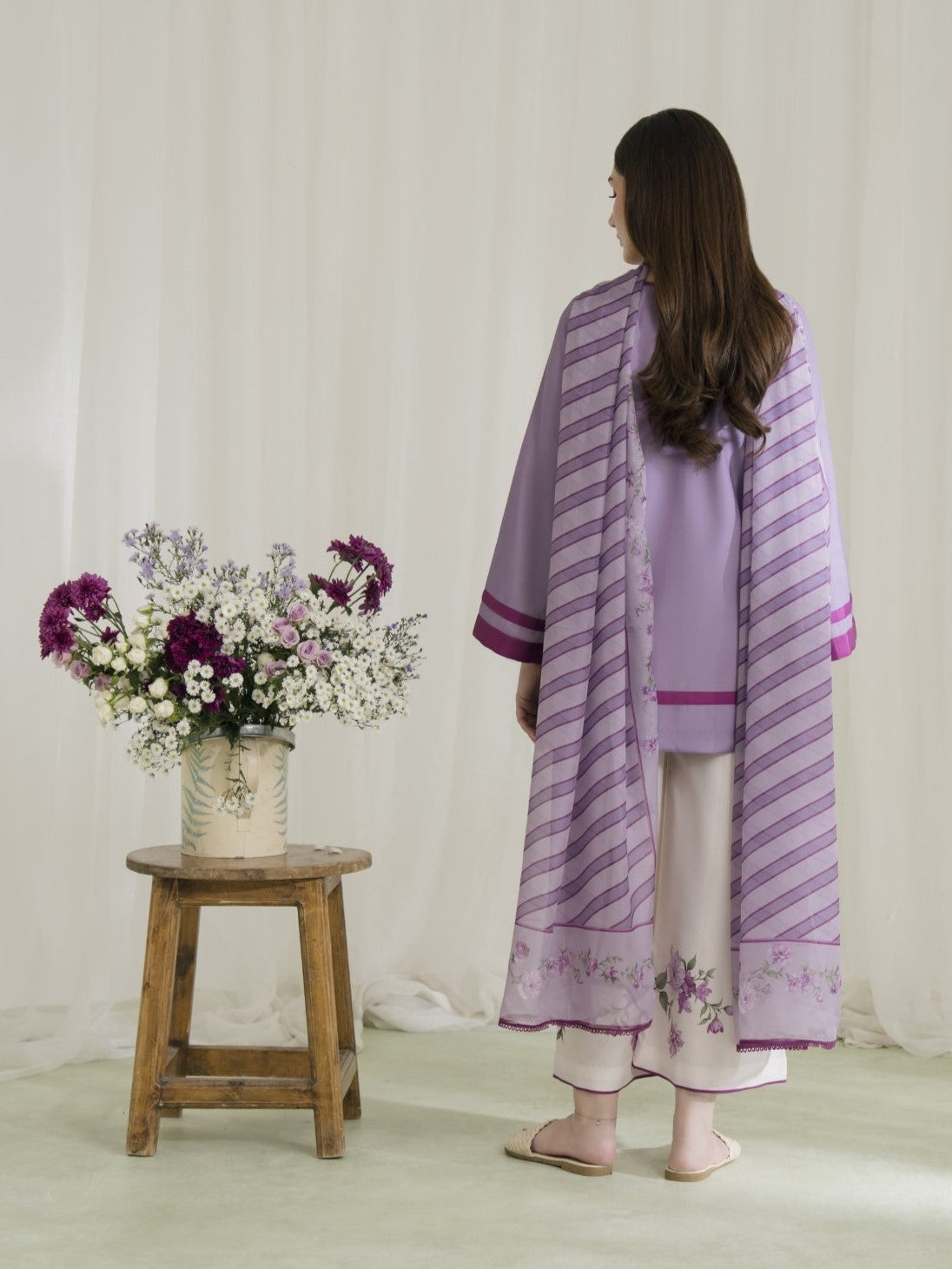 Lila Bloom – Lavender 3-Piece Dress (Stitched)