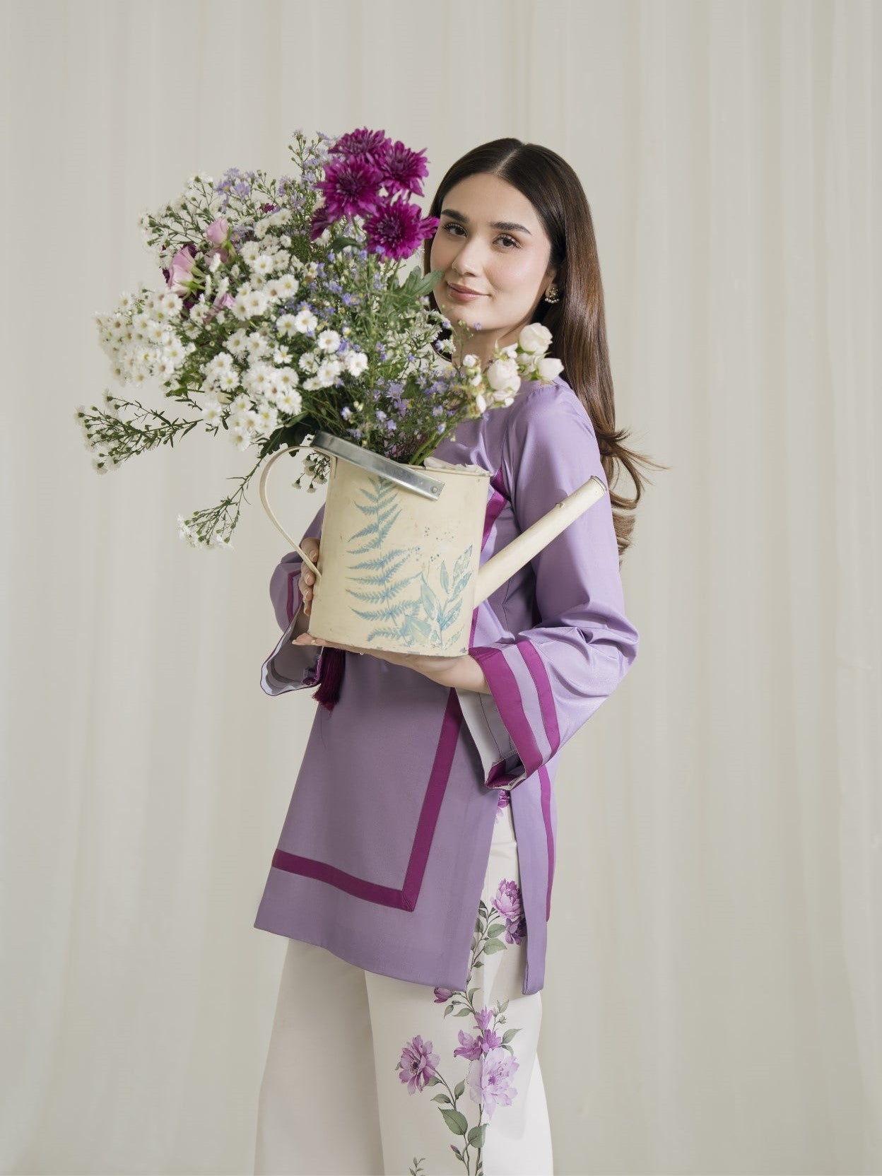 Lila Bloom – Lavender 3-Piece Dress (Stitched)
