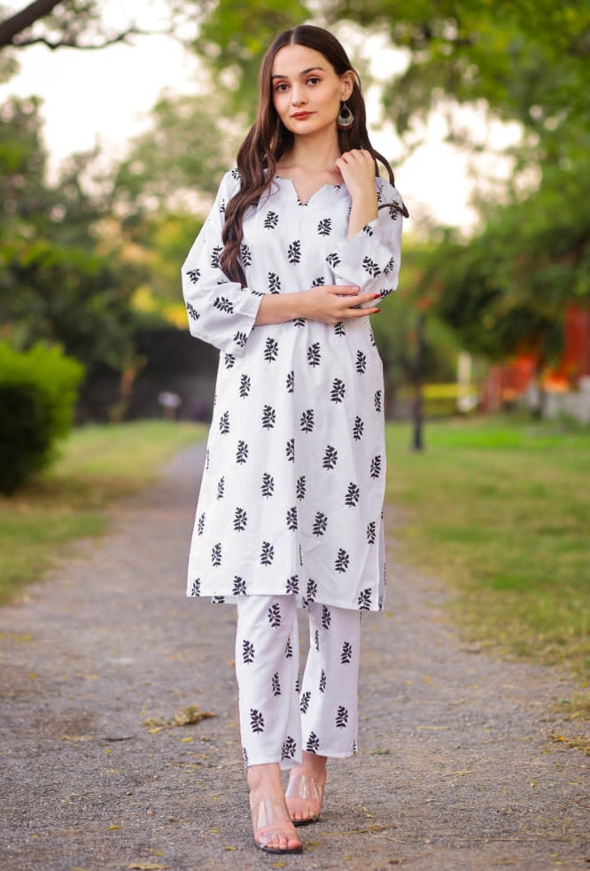 Saleha Stitched Printed 2-Piece Dress