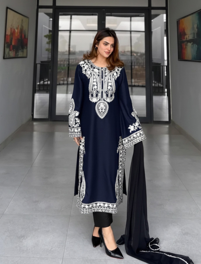 Zeenat Embroidered 3PC Dress