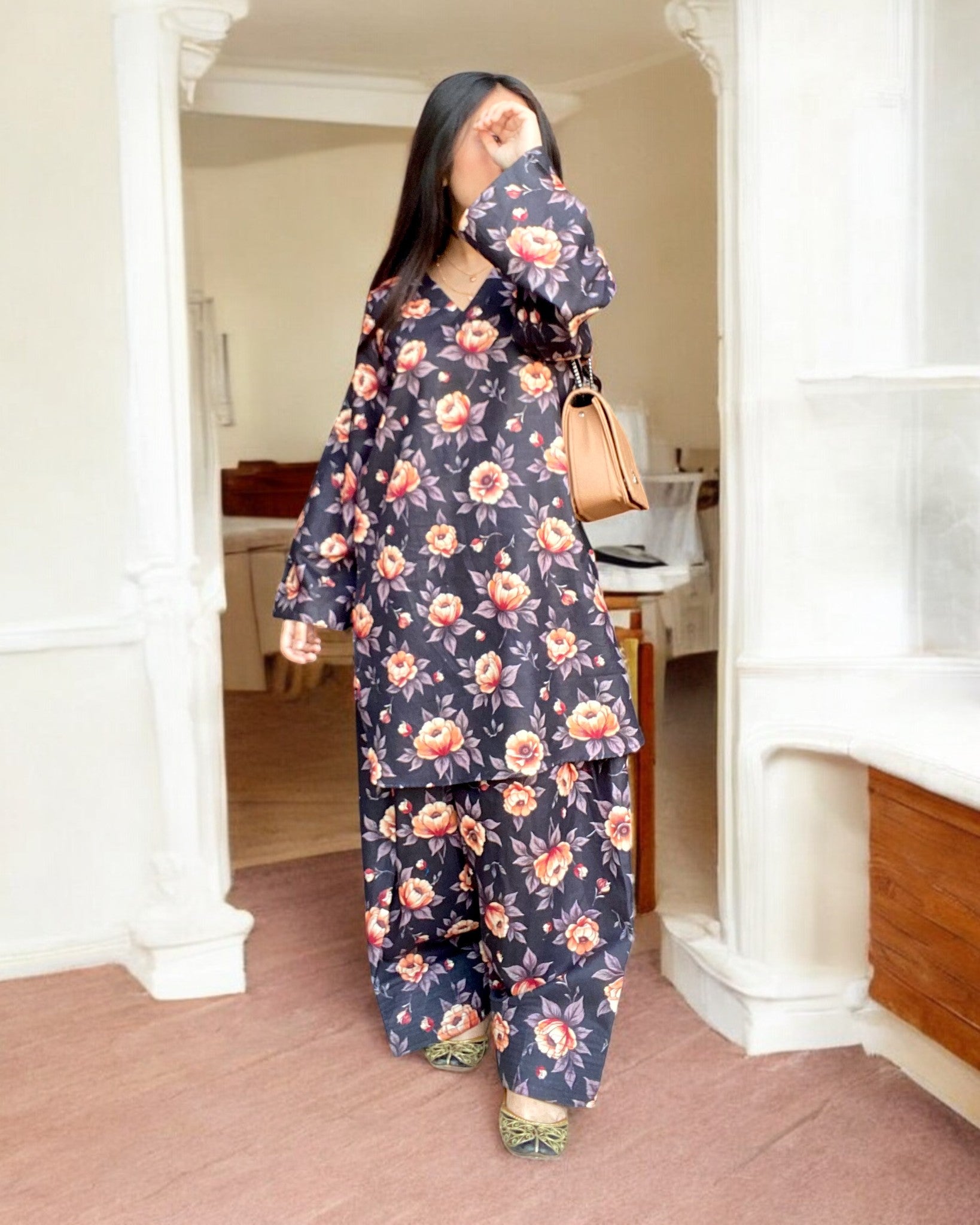 Farshi Shalwar – Digital Printed 2-Piece Khaddar Dress (Stitched) 003