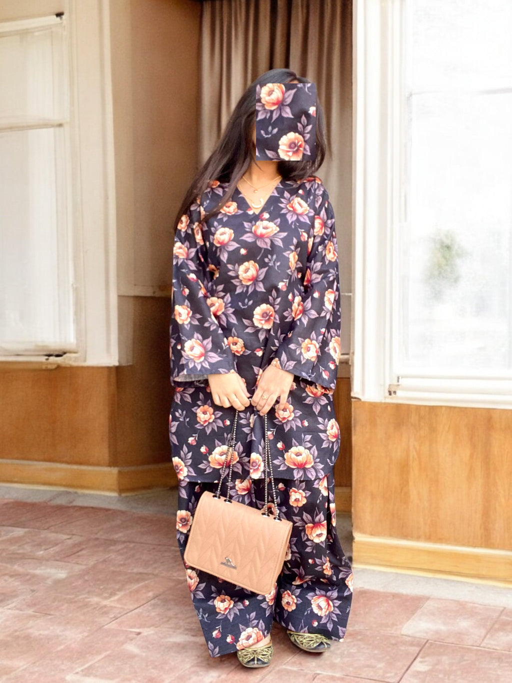 Farshi Shalwar – Digital Printed 2-Piece Khaddar Dress (Stitched) 003