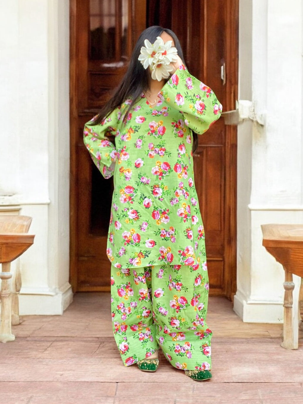 Farshi Shalwar – Digital Printed 2-Piece Khaddar Dress (Stitched) 004