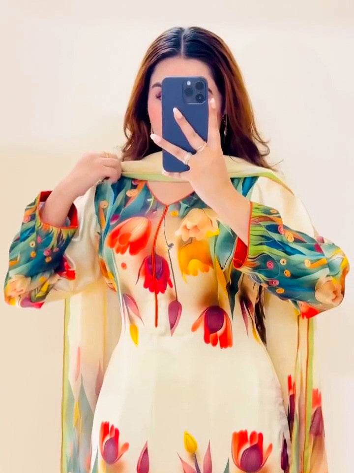 Inaya – Elegant Printed 3-Piece Suit