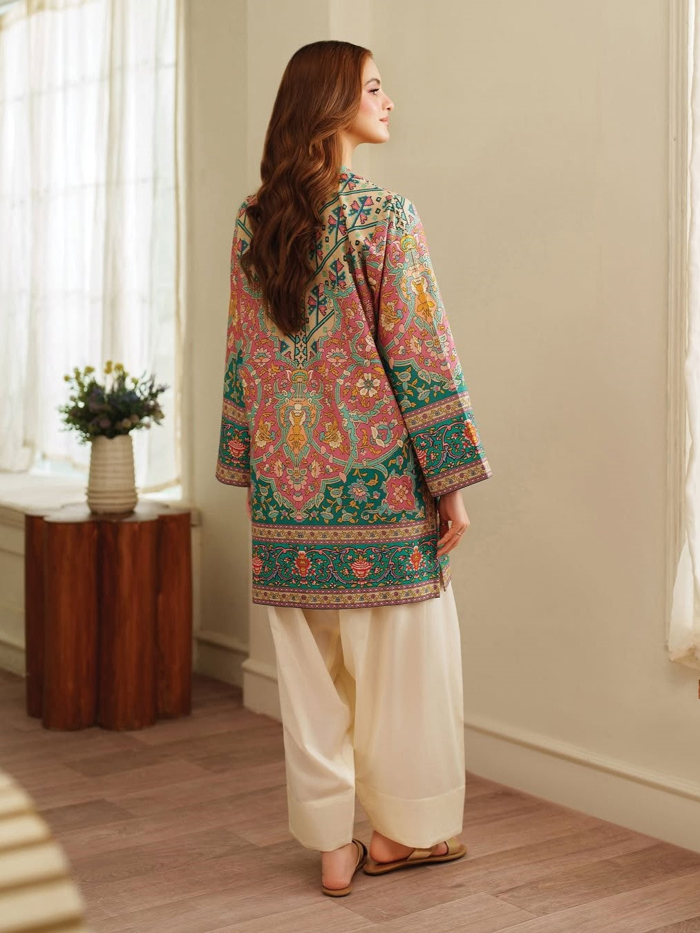 Mishal – Digital Printed Co-Ord Set with Farshi Shalwar (2-Piece)