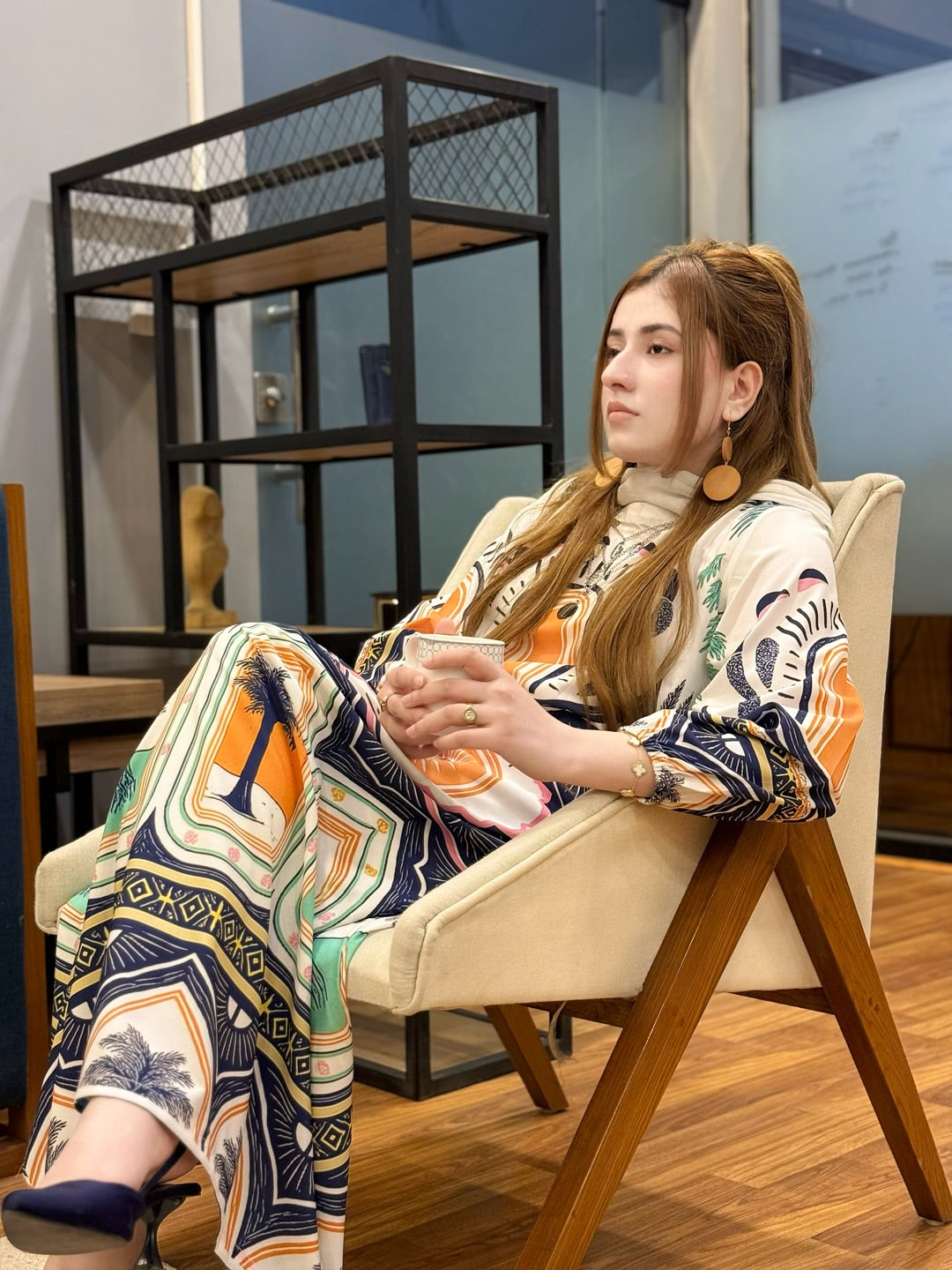 Palm Leaf – Printed Maxi (Stitched)