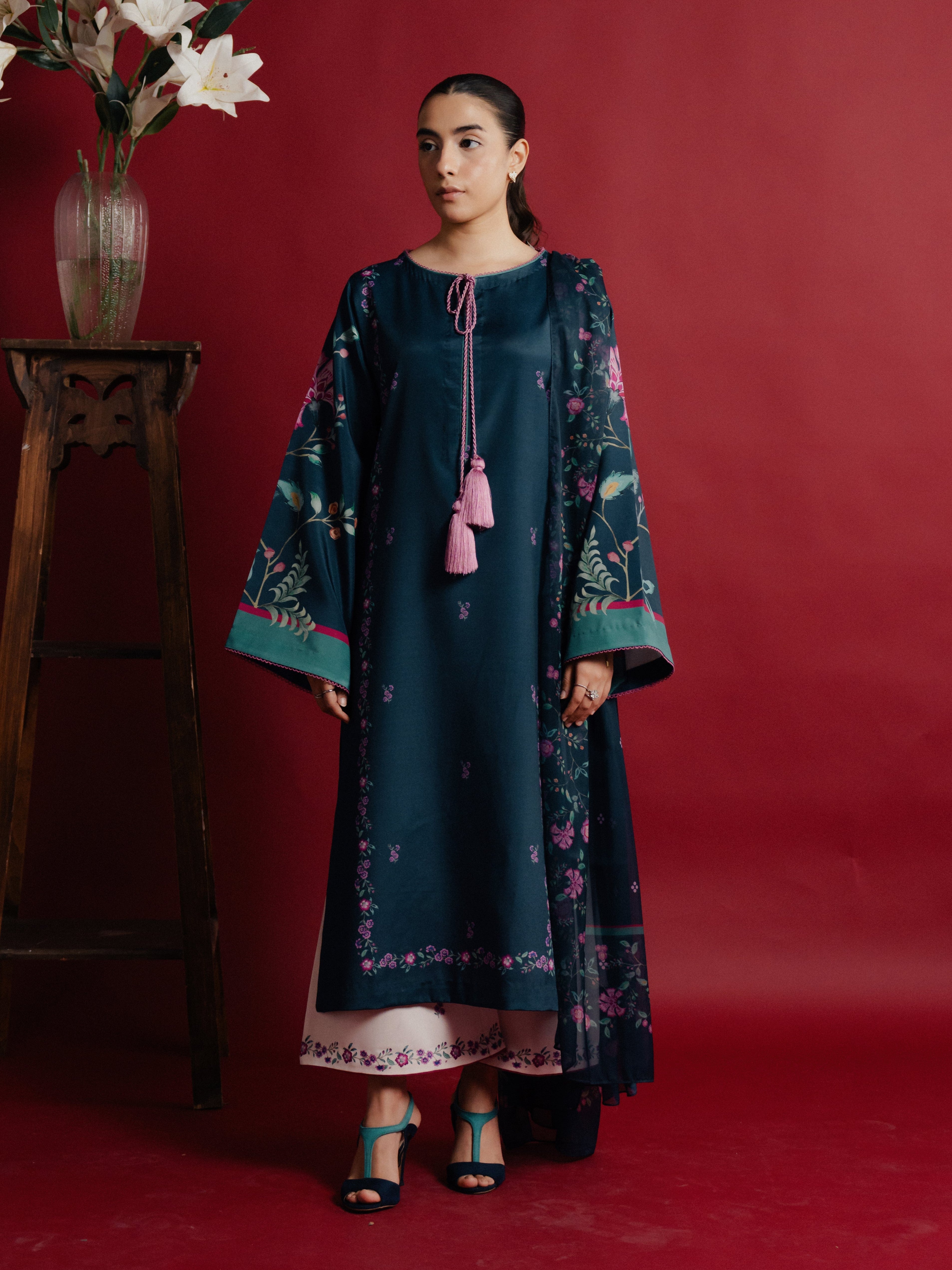 Shab-e-Ghum – Printed 3-Piece Dress (Stitched)