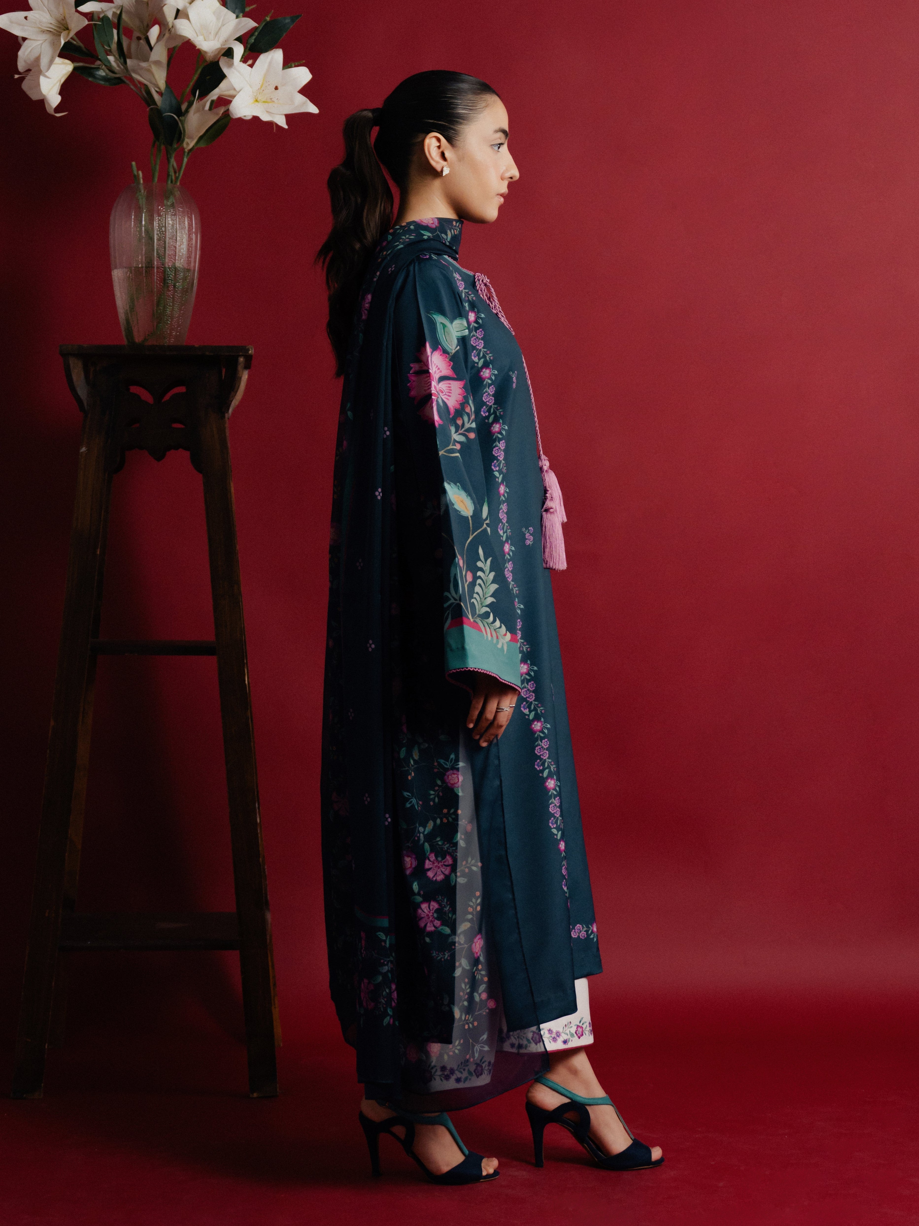 Shab-e-Ghum – Printed 3-Piece Dress (Stitched)