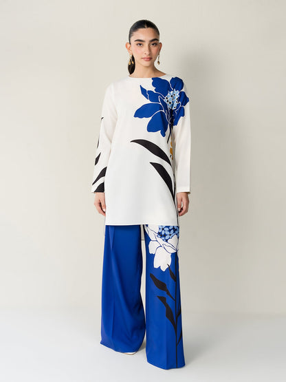 Blue Mirage – Floral Co-Ord Set (2-Piece)