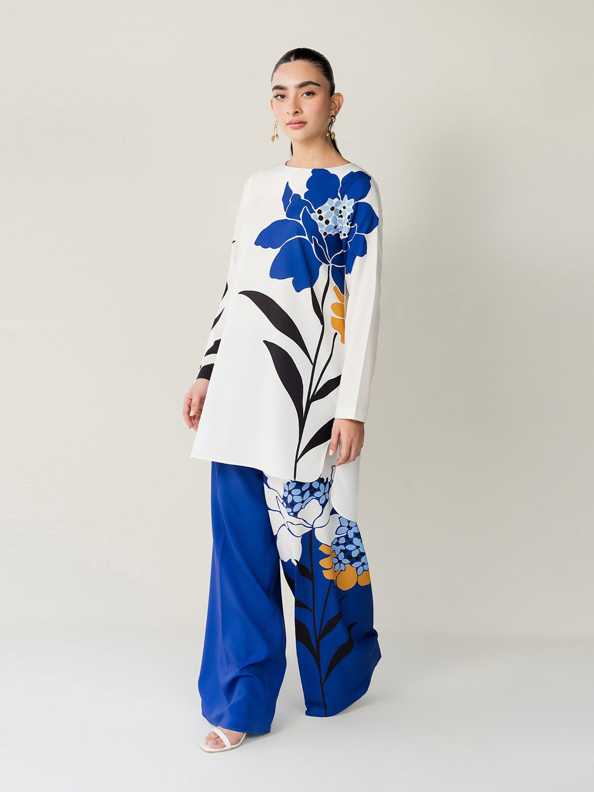 Blue Mirage – Floral Co-Ord Set (2-Piece)