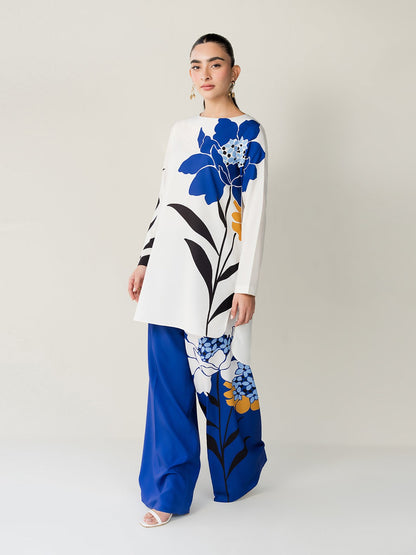 Blue Mirage – Floral Co-Ord Set (2-Piece)
