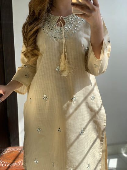 ARZOO 2-Piece Handmade Mirror Embroidery Dress