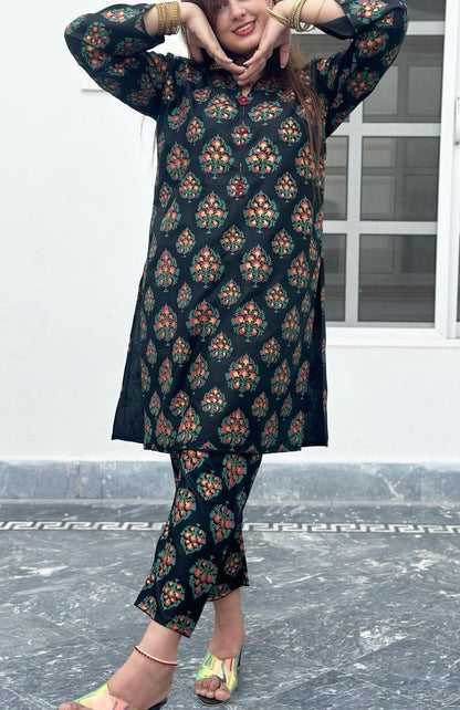 Bindi Printed 2 Piece Dress Stitched