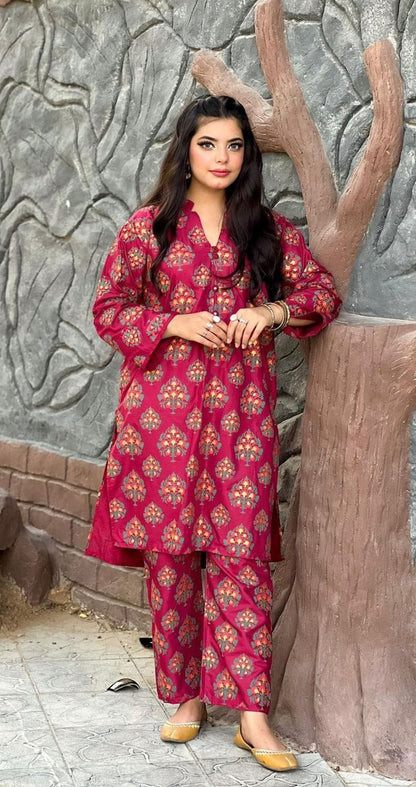 Bindi Printed 2 Piece Dress Stitched