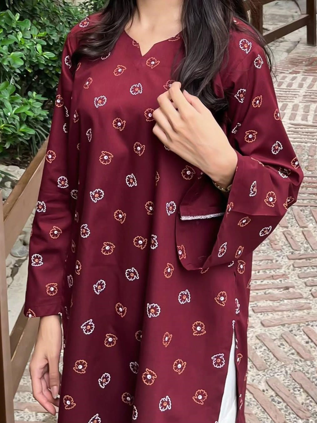 Laal Pari – Digital Printed Co-Ord Set with Farshi Shalwar (2-Piece)