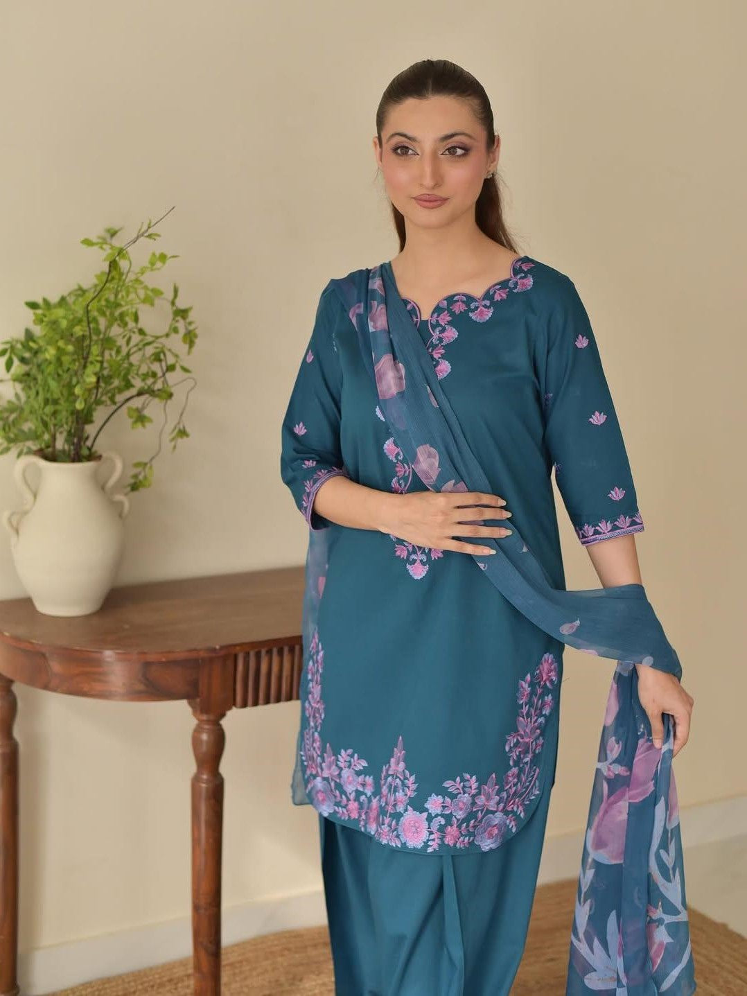 EZMA – Luxury Embroidered 3-Piece Suit (Stitched)