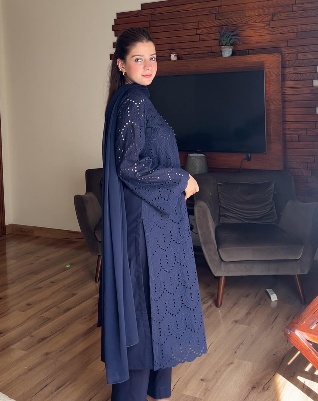 CHICKENKARI – Luxury Embroidered 3-Piece Suit (Stitched)