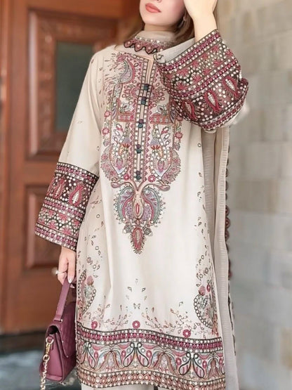 WINTER LUXURY FULLY EMB 3PC (Stitched)