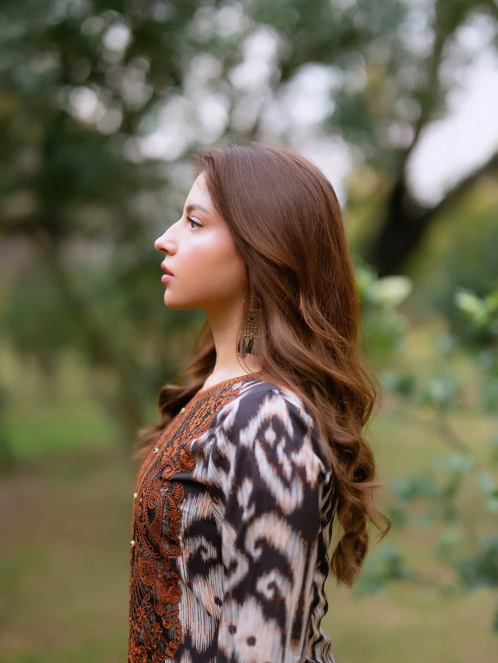 Sahar Embroidered Patch Kaftaan