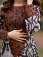 Sahar Embroidered Patch Kaftaan