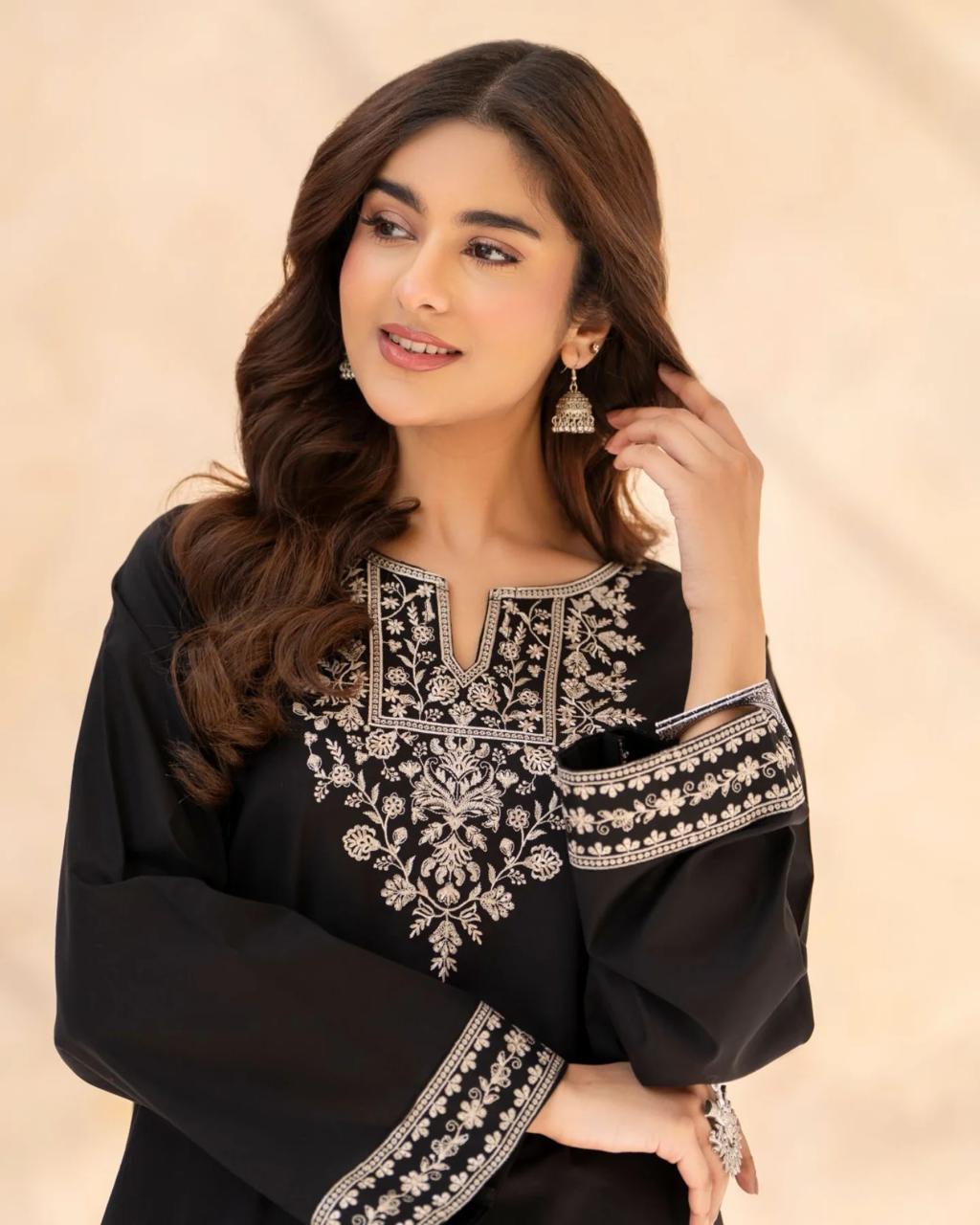 Black Pearl Embroidered Co-Ord