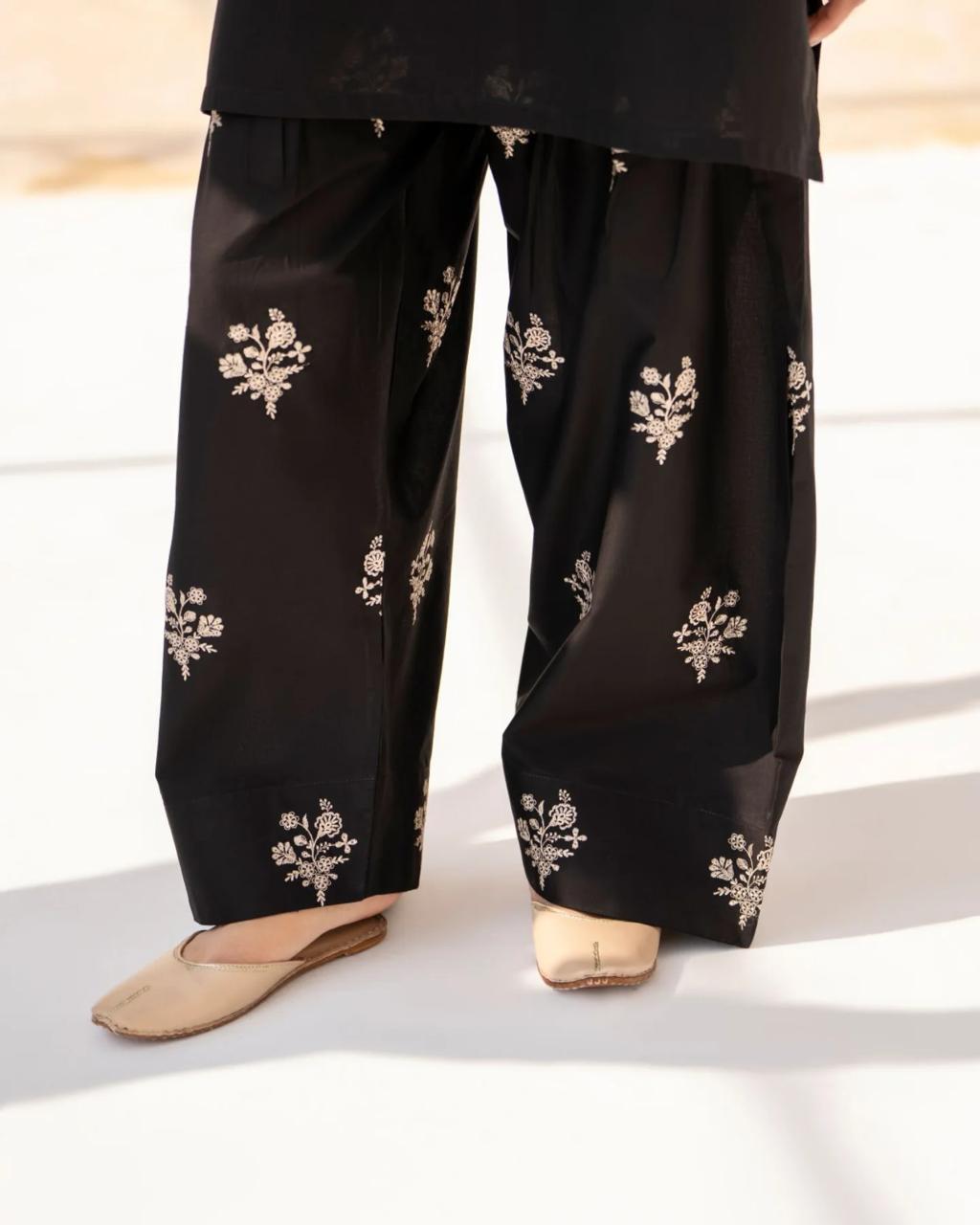 Black Pearl Embroidered Co-Ord