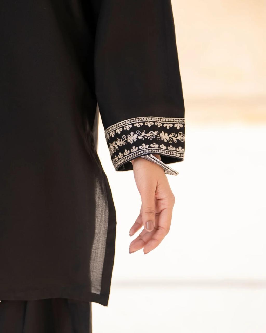 Black Pearl Embroidered Co-Ord