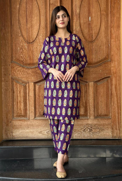 Laltain Printed 2 Piece Dress Stitched