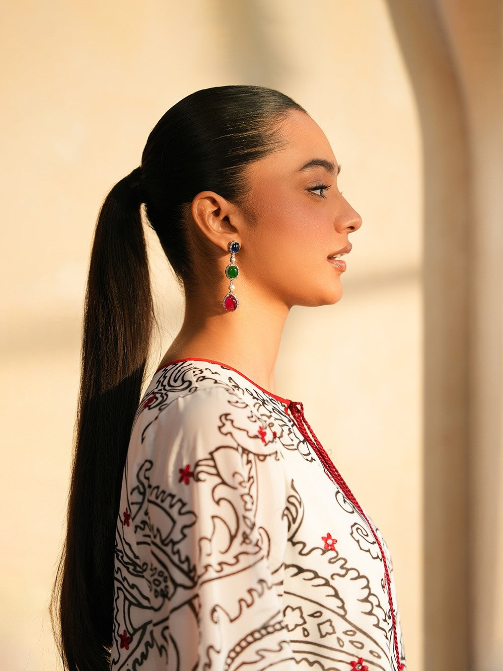 Mahira – Scarlet Touch Printed 3-Piece Suit