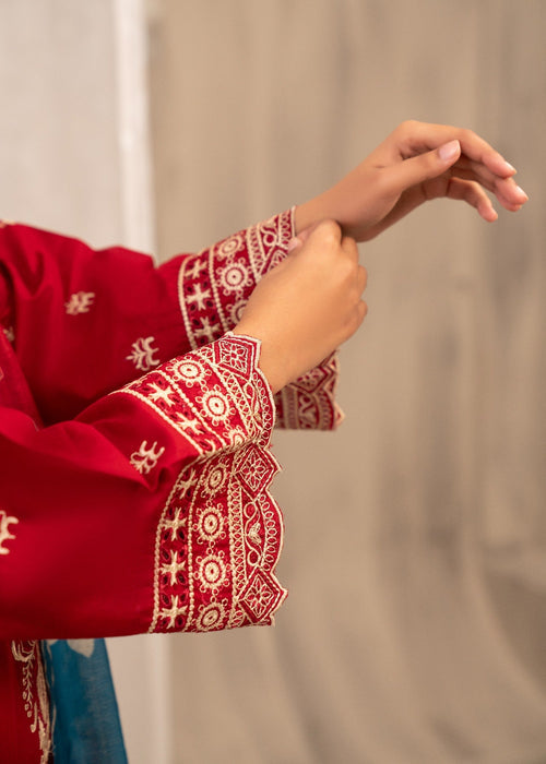 Maroon Majesty – Embroidered 3-Piece Suit