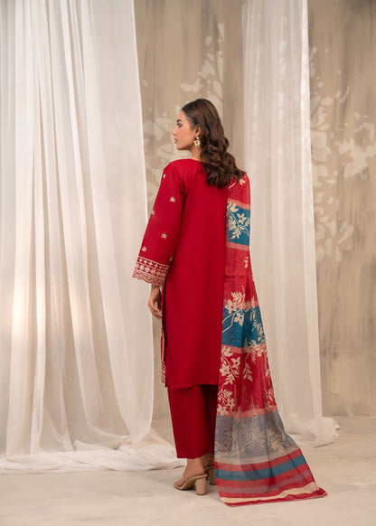 Maroon Majesty – Embroidered 3-Piece Suit