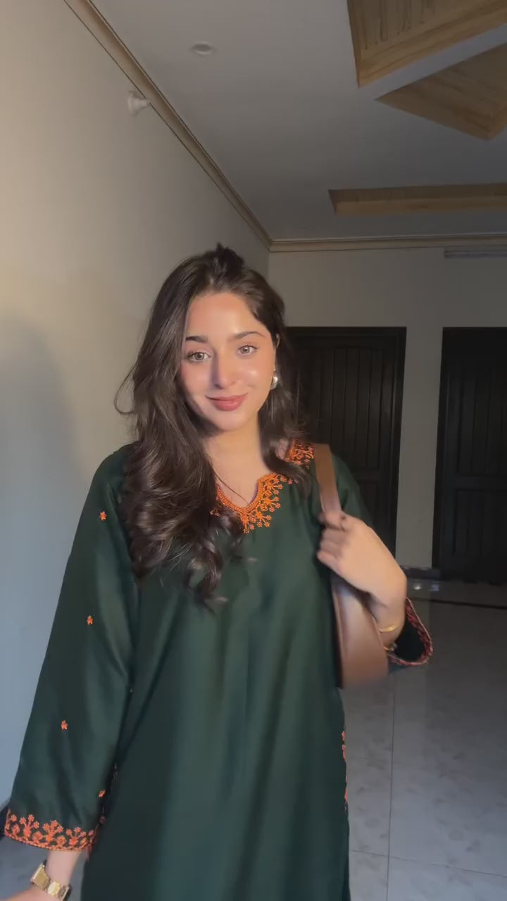 AFREEN Embroidered 2-Piece Dress